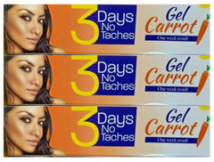 (Pack of 3) 3 Days No Taches Gel Carrot Tube 30g