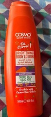 Cosmo Glow White Oh Carrot Brightening Body Lotion w/ Carrot Oil, Kojic 500ml